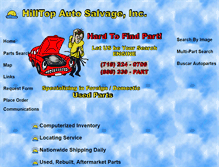 Tablet Screenshot of hilltopautosalvage.com